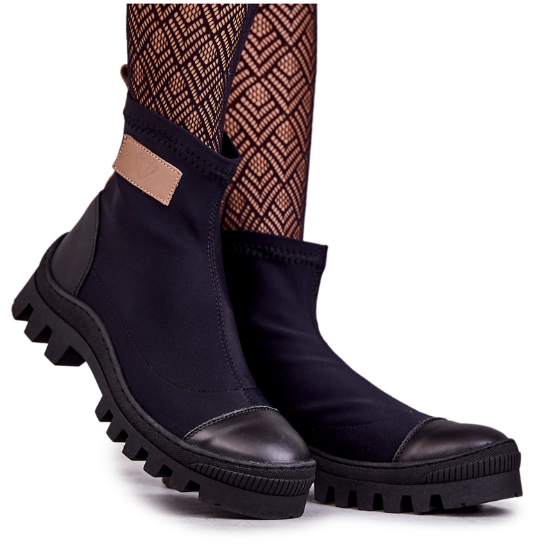 Stivali da donna in tessuto Nicole 2703 Nero