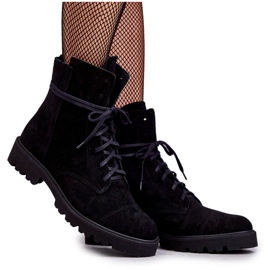 Stivali in camoscio con cerniera Nicole 2754 Black nero