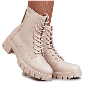 Vinceza Stivali In Pelle Con Cerniera Beige Tonje marrone