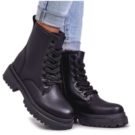PE1 Stivali in pelle da donna Workers Neri Denila nero
