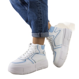 Sneakers alla caviglia Zetta bianche e blu bianco