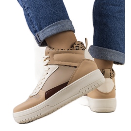 Sneakers alla caviglia Adite beige