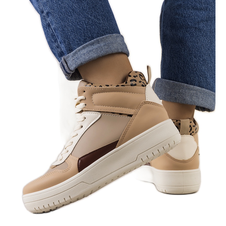 Sneakers alla caviglia Adite beige
