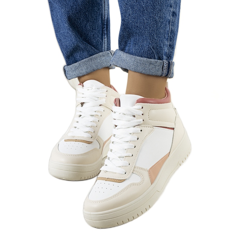Sneakers panna per la caviglia Adite beige
