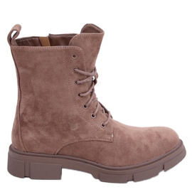 Turner Khaki allacciato i lavoratori beige marrone