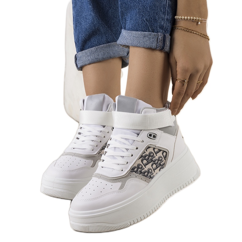 Sneakers grigie di Adolis alla caviglia grigio