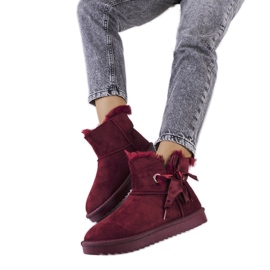 Doposci bordeaux con fiocco Lachance chiaretto rosso