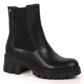 Stivali in pelle da lavoro Stivali Jodhpur isolati neri Big Star KK274492 nero