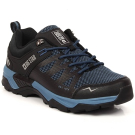 Scarpe da trekking da uomo nere e blu Big Star KK174106 nero