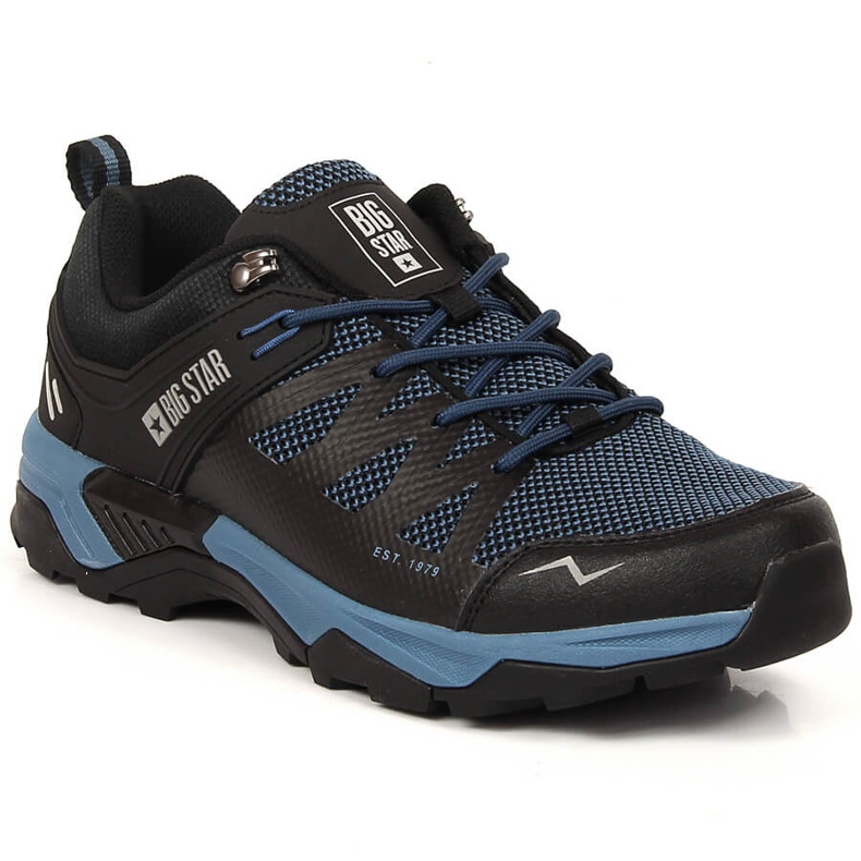 Scarpe da trekking da uomo nere e blu Big Star KK174106 nero