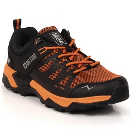 Scarpe sportive da trekking da uomo Big Star nere e arancioni nero arancia