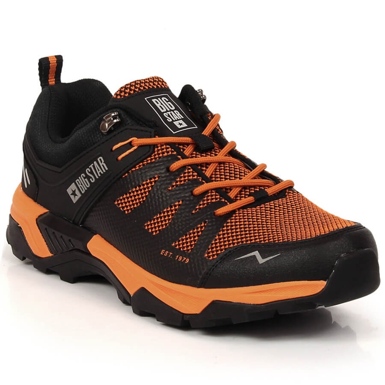 Scarpe sportive da trekking da uomo Big Star nere e arancioni nero arancia