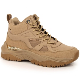 Stivali sportivi da donna sulla piattaforma Big Star beige KK274355