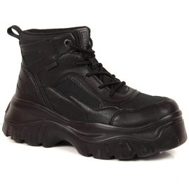 Stivali neri con plateau da donna Big Star KK274371 nero