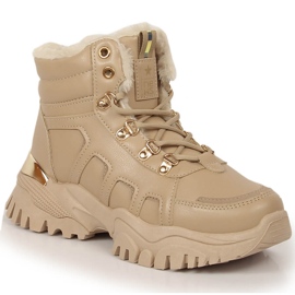 News Doposci da donna platform con pelliccia beige NOVITA'