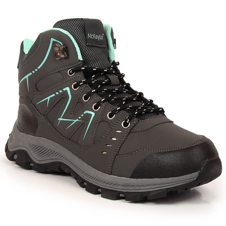 Scarpe da trekking alte da donna McKeylor grigie grigio