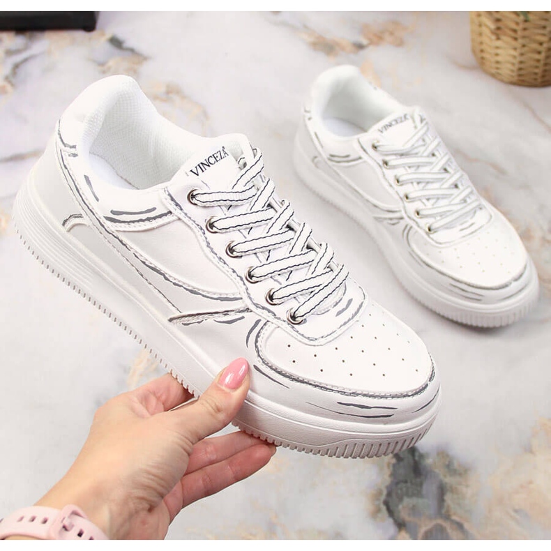 Sneakers basse Vinceza bianche bianca