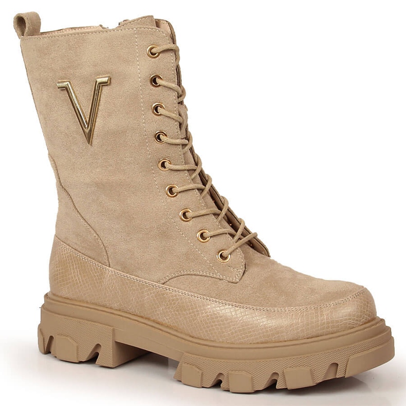 Stivali isolati da donna beige Jezzi JEZ375B