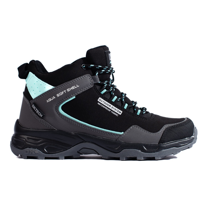 Scarpe da trekking alte da donna DK nere e grigie nero grigio