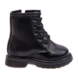 Stivali In Pelle Per Bambini Con Cerniera Omua Nero