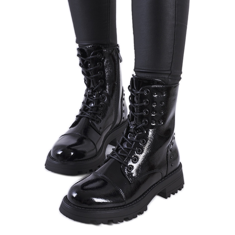 Trapper laccati nero polperro