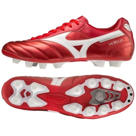 Scarpe da calcio Mizuno Morelia Ii Elite Md M P1GA221260 rosso arance e rossi
