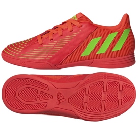 Scarpe da calcio Adidas Predator Edge.4 In Jr GZ6014 rosso arance e rossi