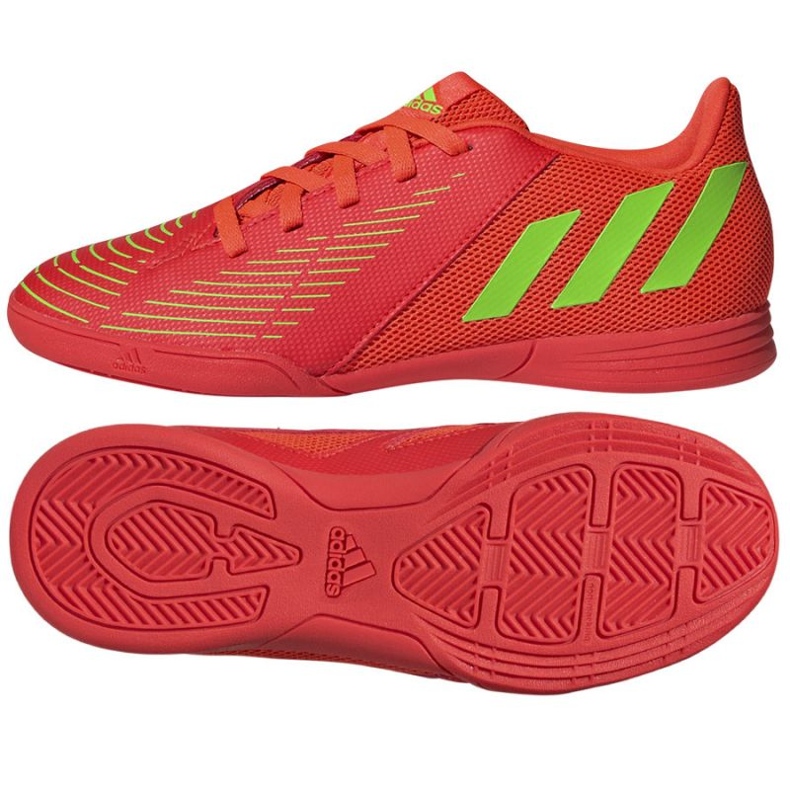 Scarpe da calcio Adidas Predator Edge.4 In Jr GZ6014 rosso arance e rosse