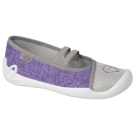 Scarpe per bambini Befado 116Y314 viola argento grigio