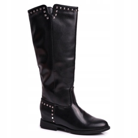 PS1 Stivali con zeppa isolati da donna Black Jets Karla nero