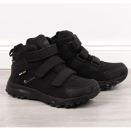 American Club Scarpe da trekking da uomo americane nere impermeabili isolanti nero