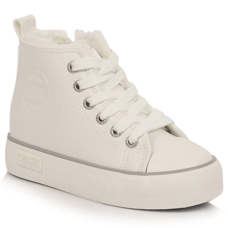 Sneakers bianche da bambino ad alto isolamento Big Star KK374227 bianca