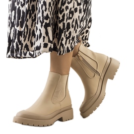 Stivali beige da donna Detis