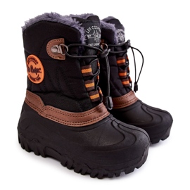 Scarponi da neve isolati per bambini neri Lee Cooper LCJ-21-44-0524 nero