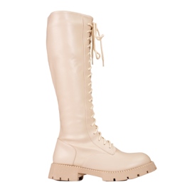 Borse Shelovet beige da donna con lacci alti