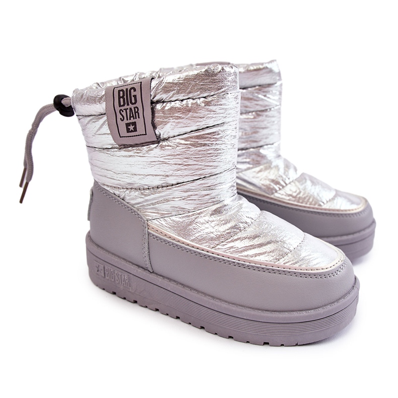 Doposci per bambini Big Star KK374218 Szaro-Srebrne d'argento
