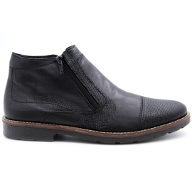 Stivali da uomo in pelle isolante Rieker 35381-00 nero