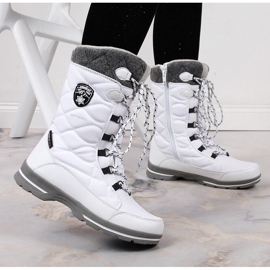 Stivali da neve da donna impermeabili invernali bianchi American Club 08/22 bianco