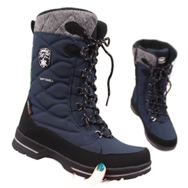 Stivali invernali da donna impermeabili blu navy American Club