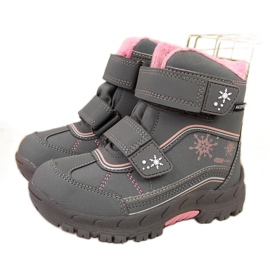 Doposci da bambina grigio American Club chiusura strappo