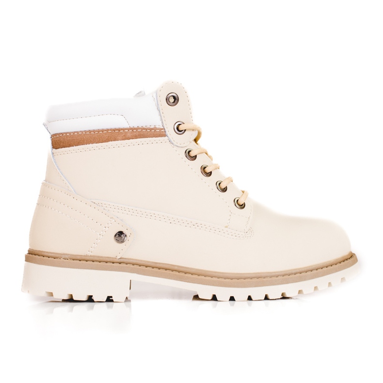 Scarponcini da trekking in pelle da donna DK beige