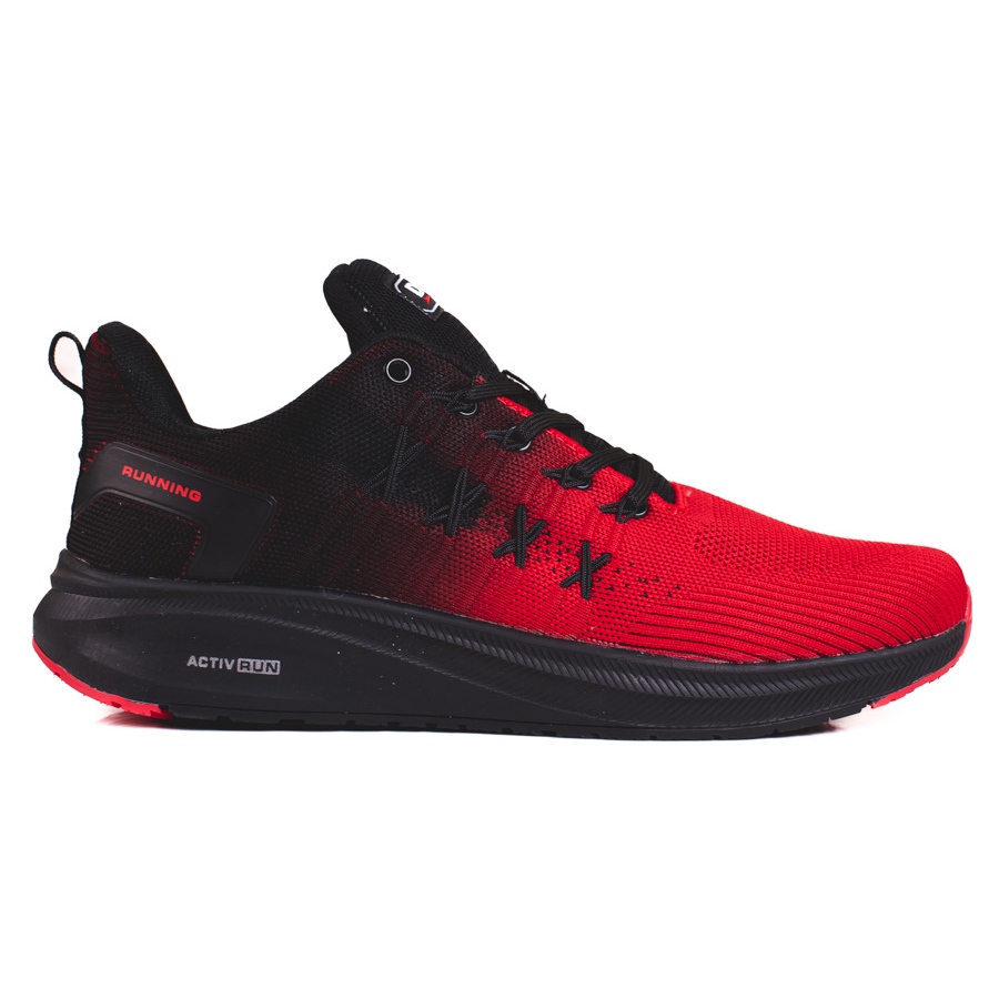 Scarpe sportive da uomo DK nere e rosse nero rosso KeeShoes