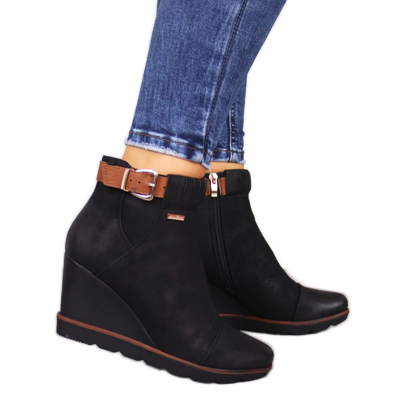 Sneakers nere con zeppa Filippo nere nero