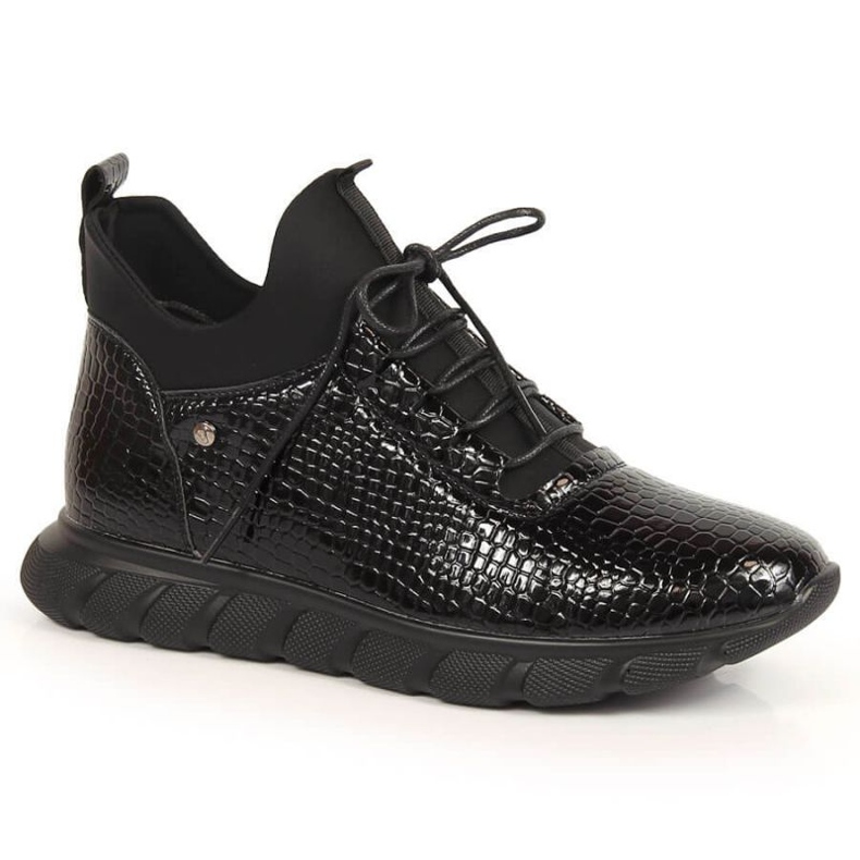 Stivali slip-on laccati Vinceza W JAN161A nero