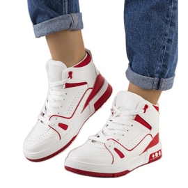 PA1 Sneakers rosse Megatheo alla caviglia bianca rosso