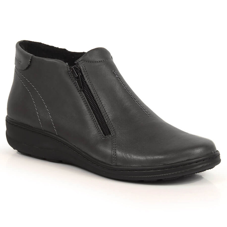 Comodi stivali in pelle da donna, Helios grigio caldo