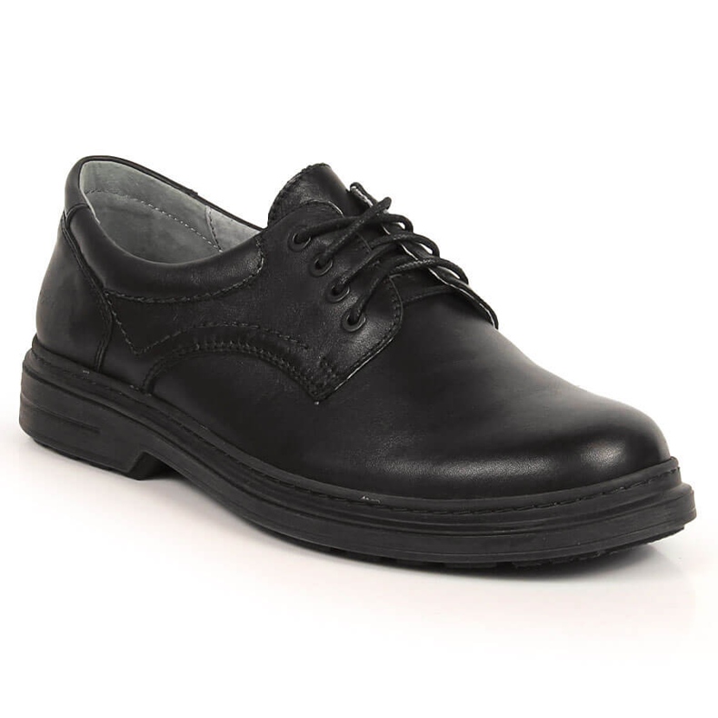 Comode scarpe stringate in pelle nera da uomo Helios nero