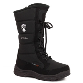 Scarponi da neve alti impermeabili per bambini Black American Club nero