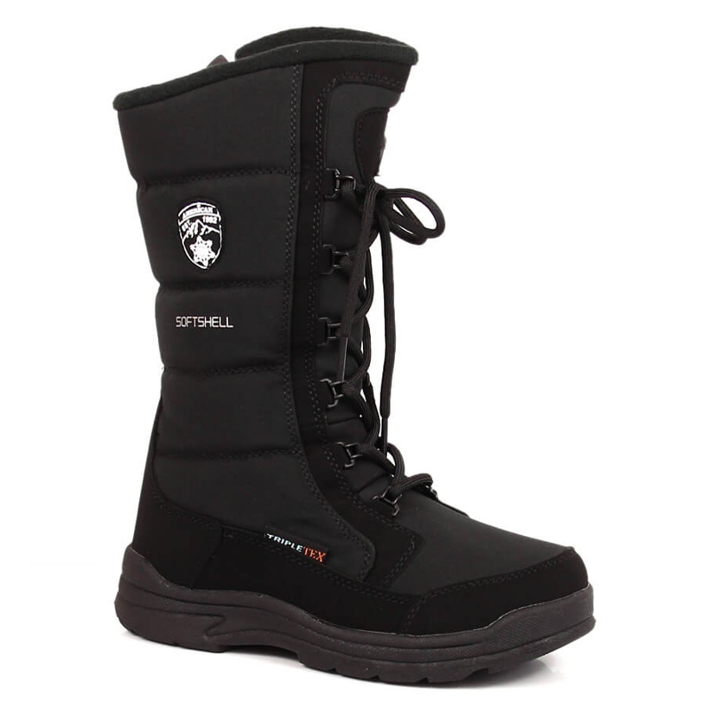 Scarponi da neve alti impermeabili per bambini Black American Club nero