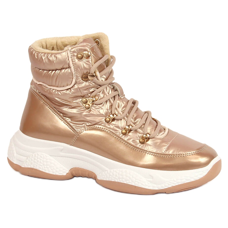 Scarpe sportive Vinceza dorate ad alto isolamento da donna d'oro